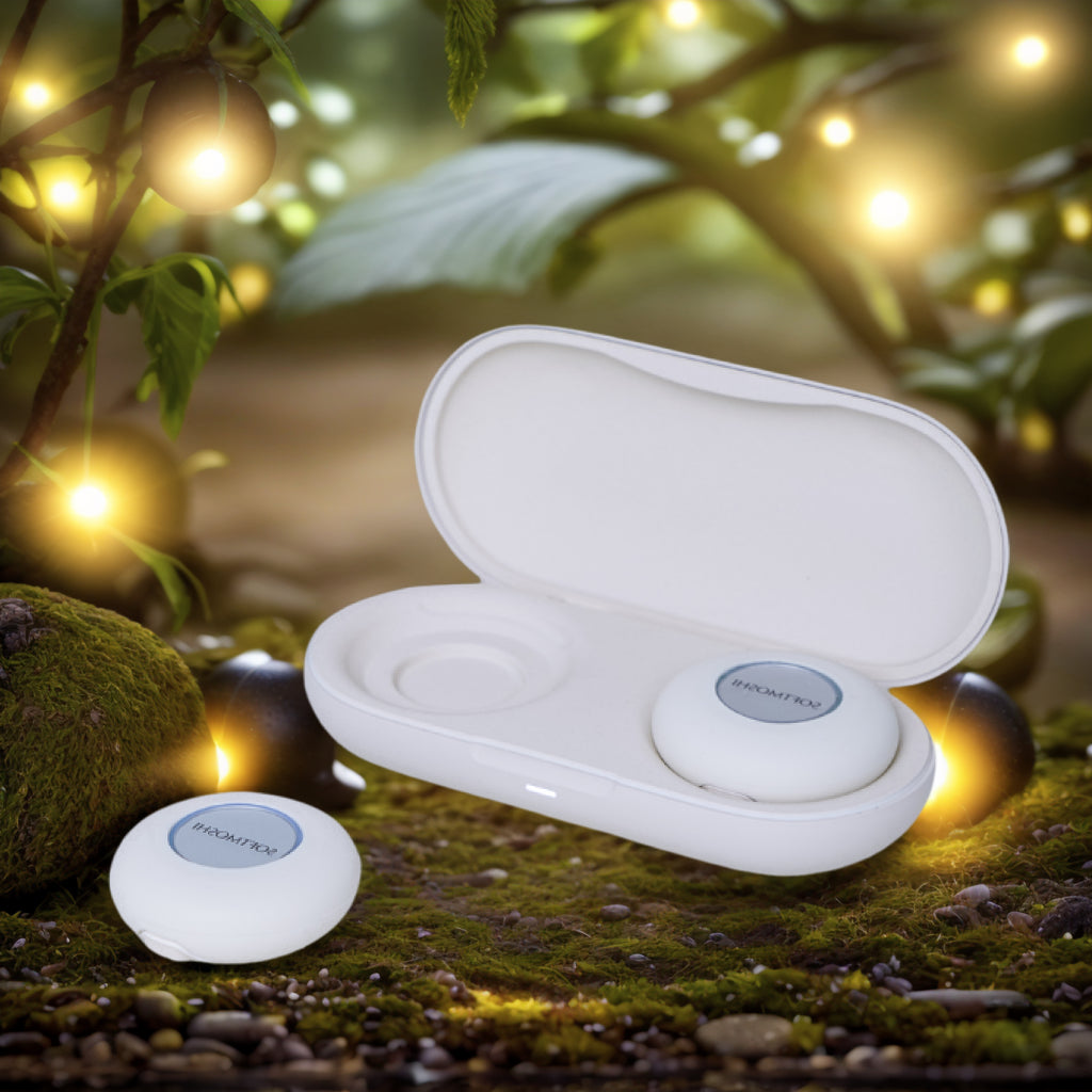 Softmoshi S1 Wearable Ultrasound Massager for Deep Muscle Relief (Pearl White)