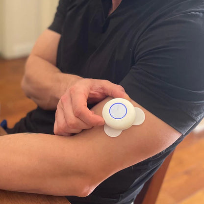 Softmoshi C1 Wearable Ultrasound Massager for Deep Muscle Relief (Pearl White)
