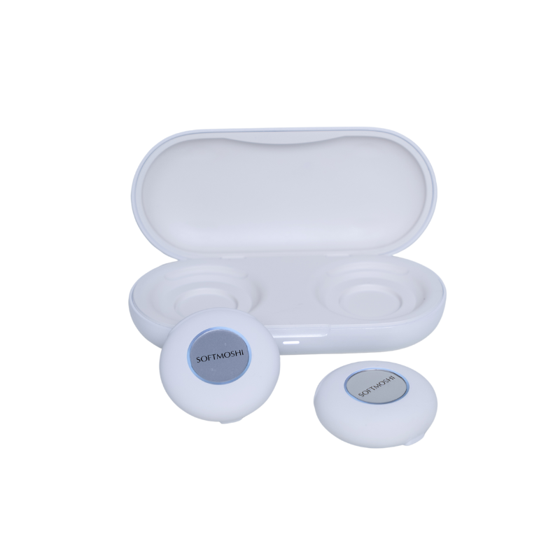 Softmoshi S1 Wearable Ultrasound Massager for Deep Muscle Relief (Pearl White)